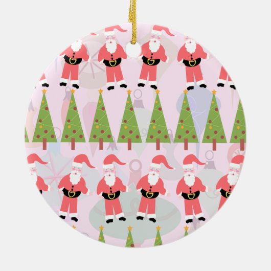 Retro Santa Keramikornament (Hinten)