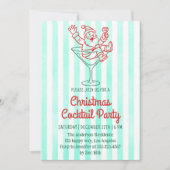 Retro Santa Martini Christmas Cocktail Party     Einladung (Vorderseite)