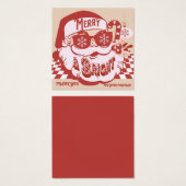 Retro Santa Merry Bright Weihnachten Danke (Vorne & Hinten)