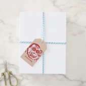 Retro Santa Merry und Bright Groovy Geschenkanhänger (Mit Garn)