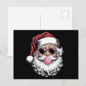 Retro Santa mit Brille blühende Weihnachten (Vorne/Hinten)