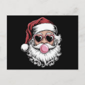 Retro Santa mit Brille blühende Weihnachten (Vorderseite)