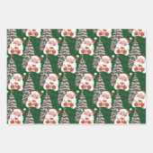 Retro Santa mit Sternen Geschenkpapier Set (Vorderseite 3)