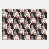 Retro Santa mit Sternen Geschenkpapier Set (Vorderseite 2)