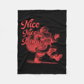 Retro Santa nice Nice Ba Fleecedecke (Vorderseite)