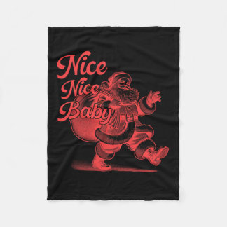 Retro Santa nice Nice Ba Fleecedecke