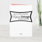 Retro Santa on Plaid Feiertagskarte (Rückseite)