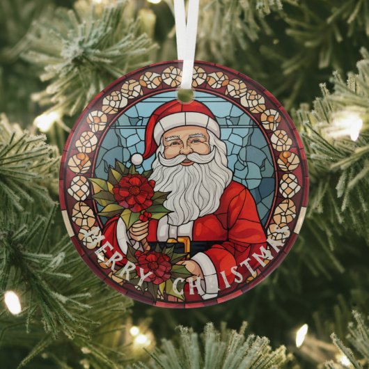 Retro Santa Ornament, Imitate aus festem Glas Ornament Aus Glas (InSitu)