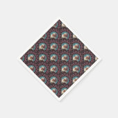 Retro Santa Pinkmas Mandala Art Deco Serviette (Ecke)