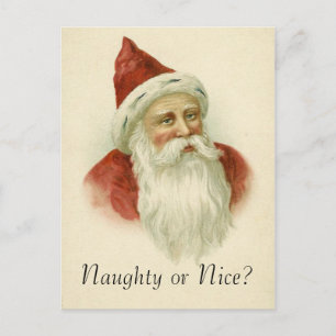 Retro Santa Postcard Feiertagspostkarte