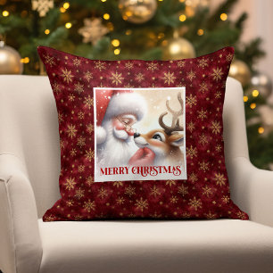 Retro Santa Rudolph Weihnachts-Kissenbezüge Magic Kissen
