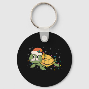 Retro Santa Sea Turtle Weihnachten Weihnachten Wei Schlüsselanhänger