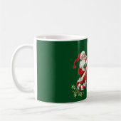 Retro Santa Sending Freude Christmas Personalisier Kaffeetasse (Links)