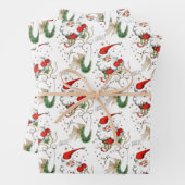 Retro Santa und Rentier  Geschenkpapier Set (Beispiel)