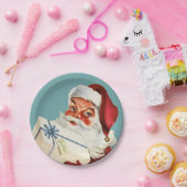 Retro Santa Vintage Weihnachtsklassiker Pappteller (Party)