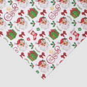 Retro Santa Weihnachts-Tissue Seidenpapier (Detail)