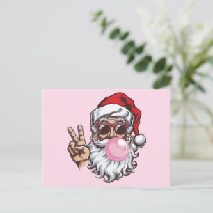 Retro Santa Weihnachtsblase Vintag Feiertagspostkarte