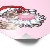 Retro Santa Weihnachtsblase Vintag Fotodruck (Ecke)