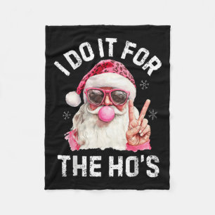 Retro Santa Weihnachtsblasen Blase Pink Santa Xm Fleecedecke
