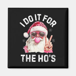 Retro Santa Weihnachtsblasen Blase Pink Santa Xm Magnet