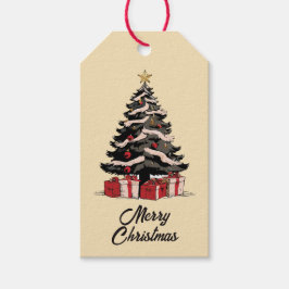 Retro Santa Weihnachtsgeschenk-Tag Geschenkanhänger