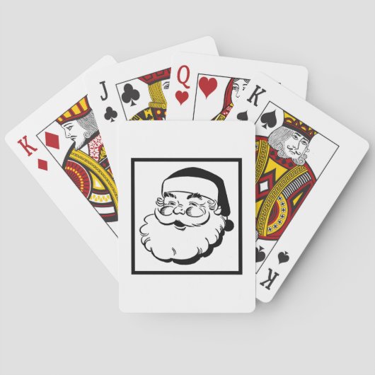 Retro Santa White Spielkarten (Rückseite)