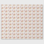 Retro Santa White und Red Alles Weihnachten Geschenkpapier (Flach)