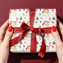 Retro Santa White und Red Alles Weihnachten