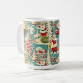 Retro Santa Wonderland 2 Kaffeetasse (Vorderseite Links)