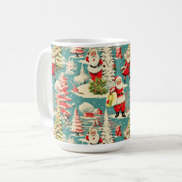 Retro Santa Wonderland 2 Kaffeetasse