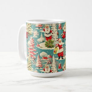 Retro Santa Wonderland 2 Kaffeetasse