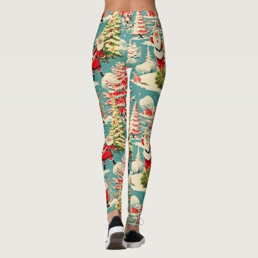 Retro Santa Wonderland 2 Leggings (Rückseite)