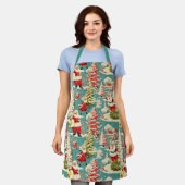 Retro Santa Wonderland 2 Schürze (Getragen)