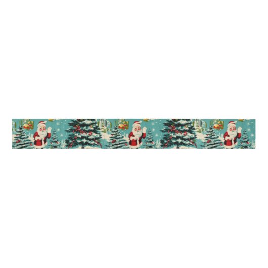 Retro Santa Wonderland Ripsband (Vorderseite)