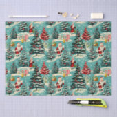 Retro Santa Wonderland Seidenpapier (Handwerk)