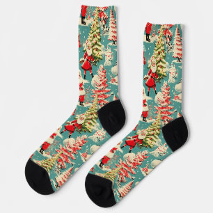 Retro Santa Wunderland 2 Socken