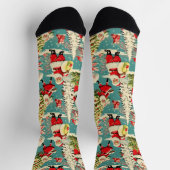 Retro Santa Wunderland 2 Socken (Oben)