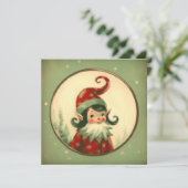 Retro Santa's Elf Weihnachten (Stehend Vorderseite)