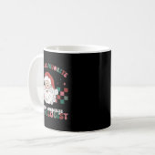 Retro Santa's Favorite Speech Language Christmas S Kaffeetasse (Vorderseite Links)