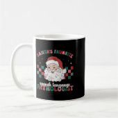 Retro Santa's Favorite Speech Language Christmas S Kaffeetasse (Links)