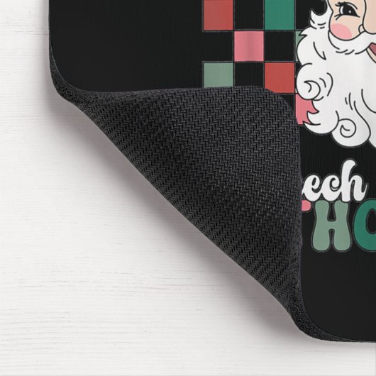 Retro Santa's Favorite Speech Language Christmas S Mousepad (Ecke)