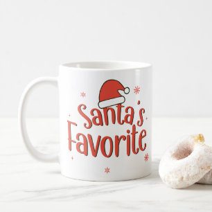 Retro Santas Lieblings-Typografie Kaffeetasse