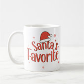 Retro Santas Lieblings-Typografie Kaffeetasse (Links)