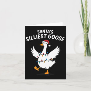 Retro Santa's Silmost Goose Weihnachtsgoose Albern Karte