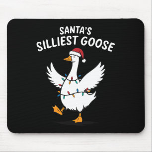 Retro Santa's Silmost Goose Weihnachtsgoose Albern Mousepad