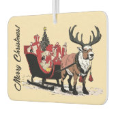 Retro Santa's Sleigh Cristmas Air Freshener Autolufterfrischer (Links)
