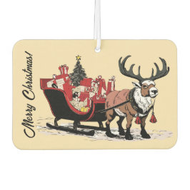Retro Santa's Sleigh Cristmas Air Freshener Autolufterfrischer