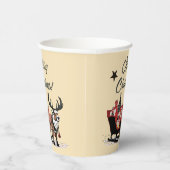 Retro Santa's Sleigh Pappbecher (Rechts)
