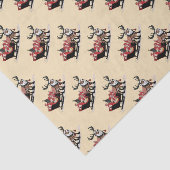 Retro Santa's Sleigh Weihnachten Seidenpapier (Ausschnitt)