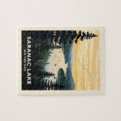 Retro Saranac Lake | New York Travel Puzzle (Horizontal)